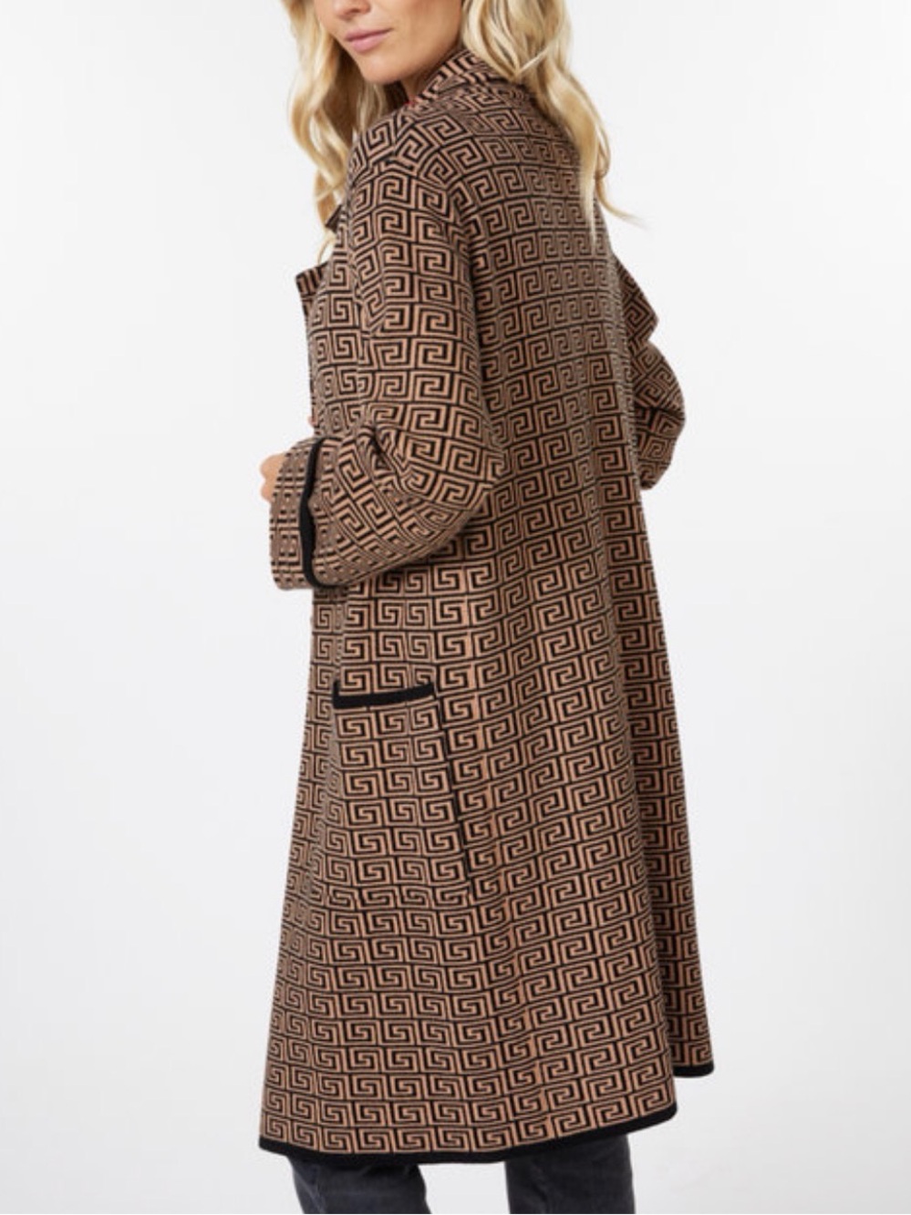 Esqualo Patterned Knit Cardigan